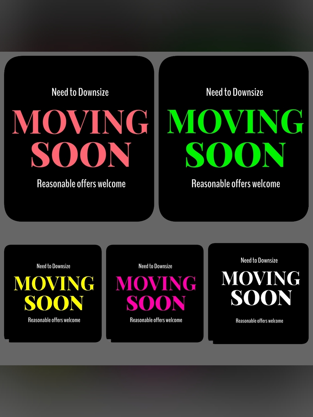 Moving Soon! Make An Offer
